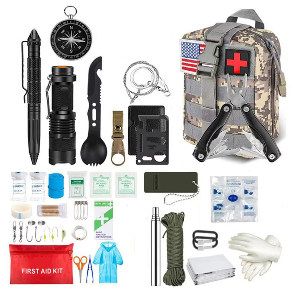 Camping Cooking Set With Bag - Trousse de premiers secours de survie,