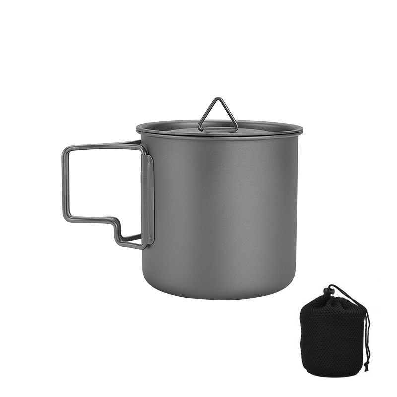 Camping Cooking Set With Bag - Mug de camping en titane avec