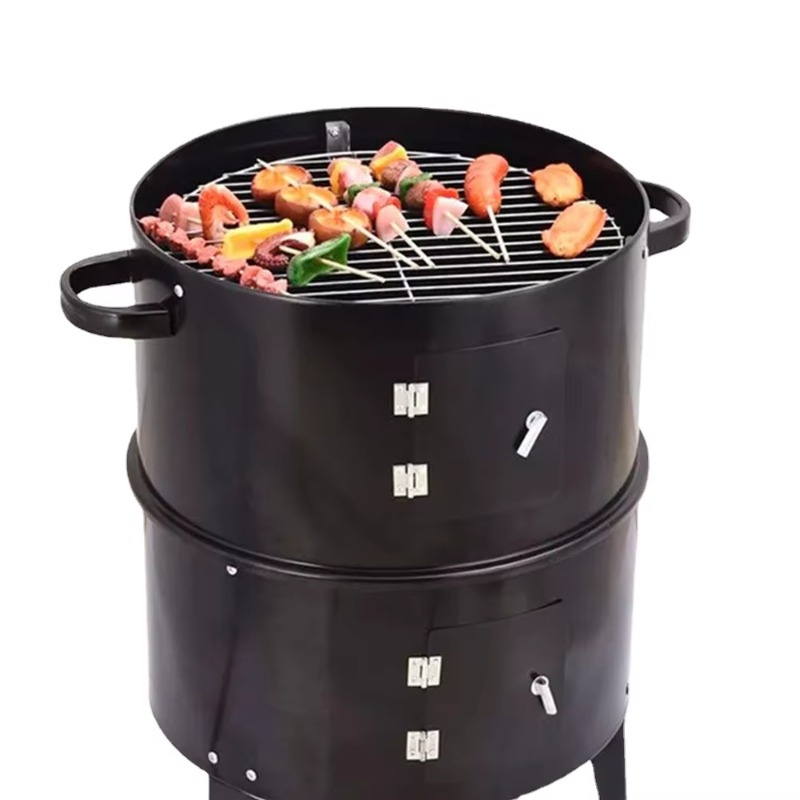 Camping Double Cooking Stove - G3BBQ Grill rond poêle à charbon