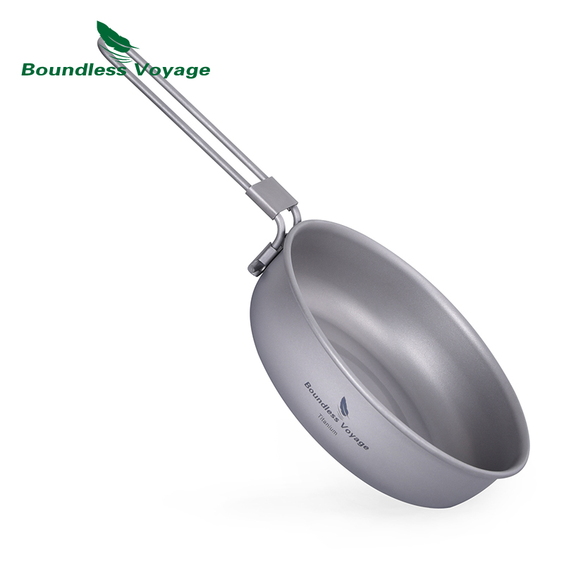 Camping Cooking Equipment - Poêle à frire en titane ultralégère,