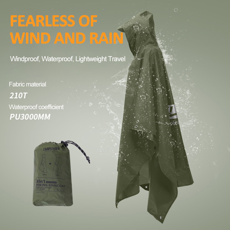 Camping Cooking Cover - Manteau imperméable d'extérieur 3 en 1,