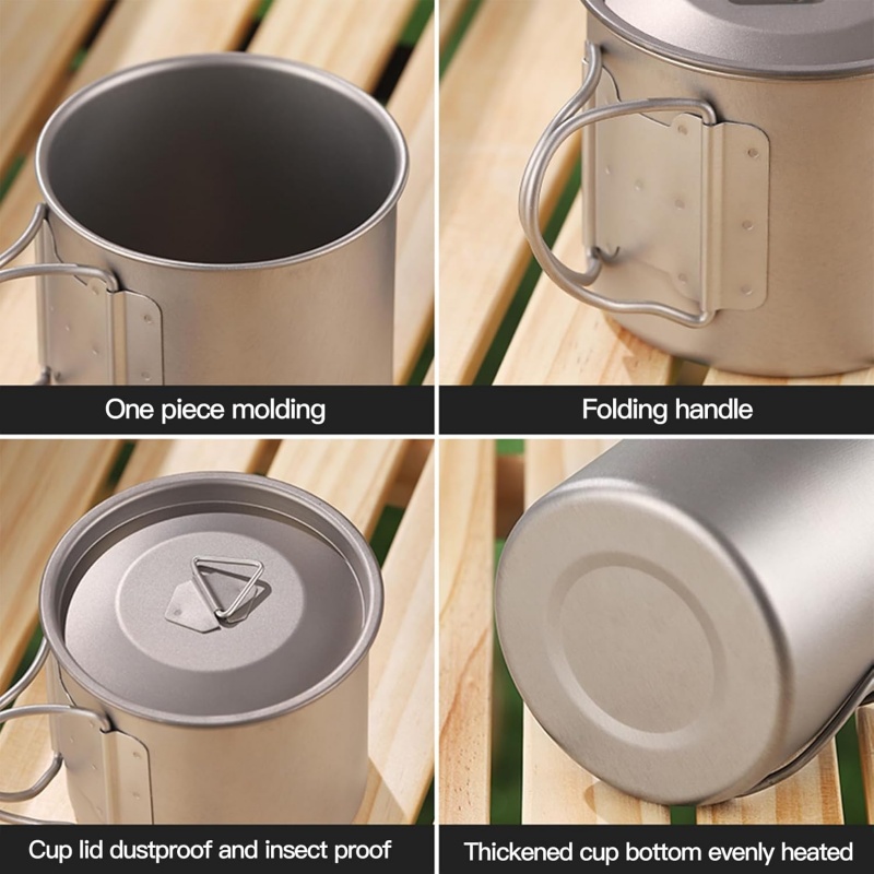 Mug de camping en titane avec  - Camping Cooking Set With Bag avis et prix