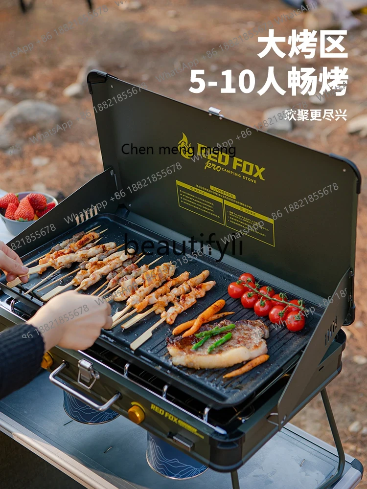 Grill à gaz à Double tête Z189 - Camping Double Cooking Stove avis et prix