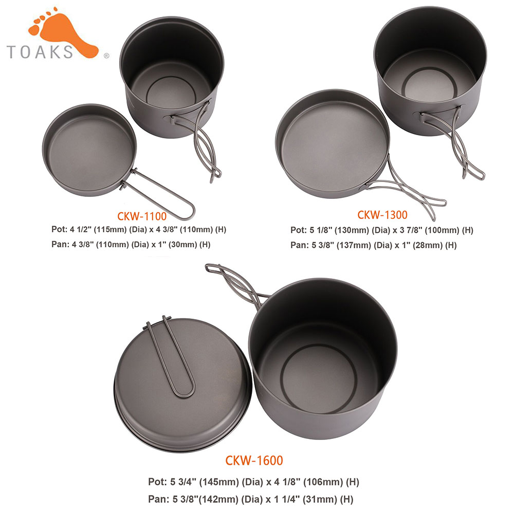 TOAKS-Ensemble d'ustensiles de - Camping Cooking Pan Set avis et prix