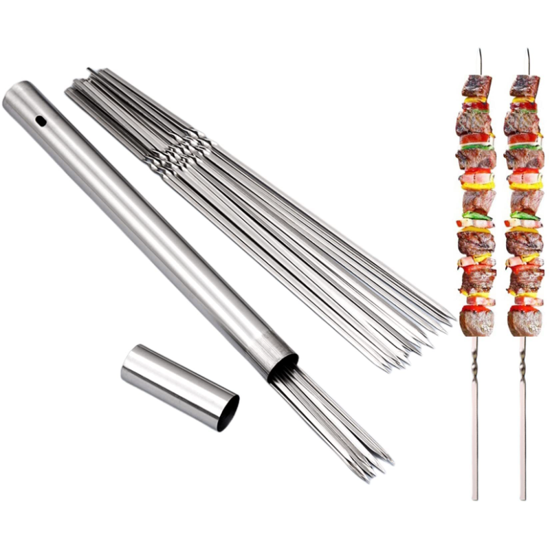Brochette de Barbecue en acier - Camping Cooking Youtube avis et prix