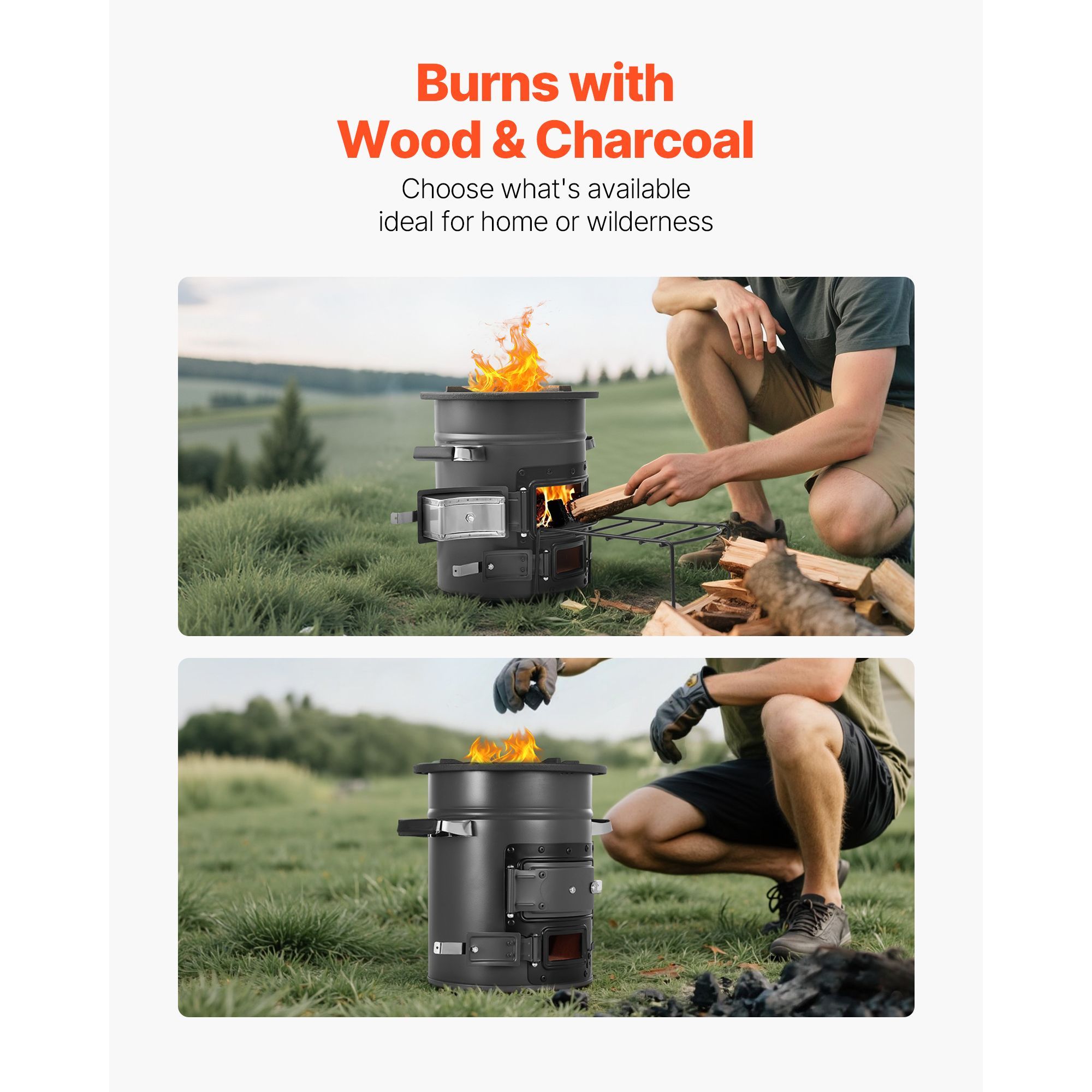 Réchaud de camping portable à  - Camping Double Cooking Stove avis et prix