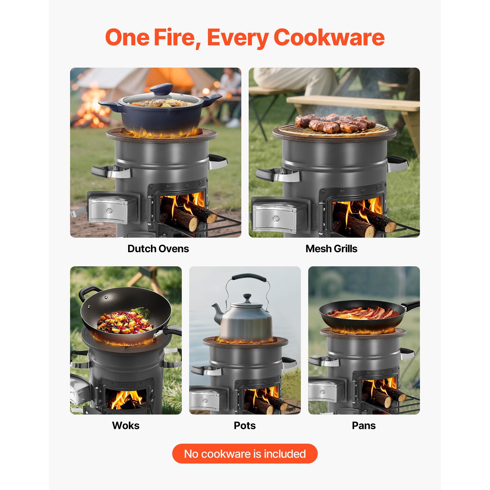 Réchaud de camping portable à  - Camping Double Cooking Stove avis et prix