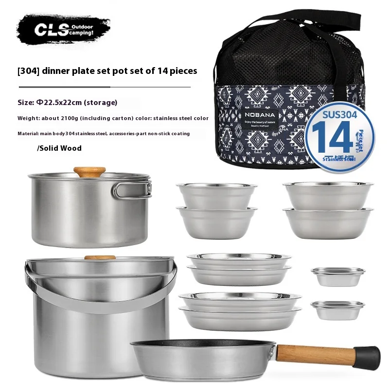 NOBANA&CLS Ensemble de 22 pièc - Camping Cooking Pan Set avis et prix