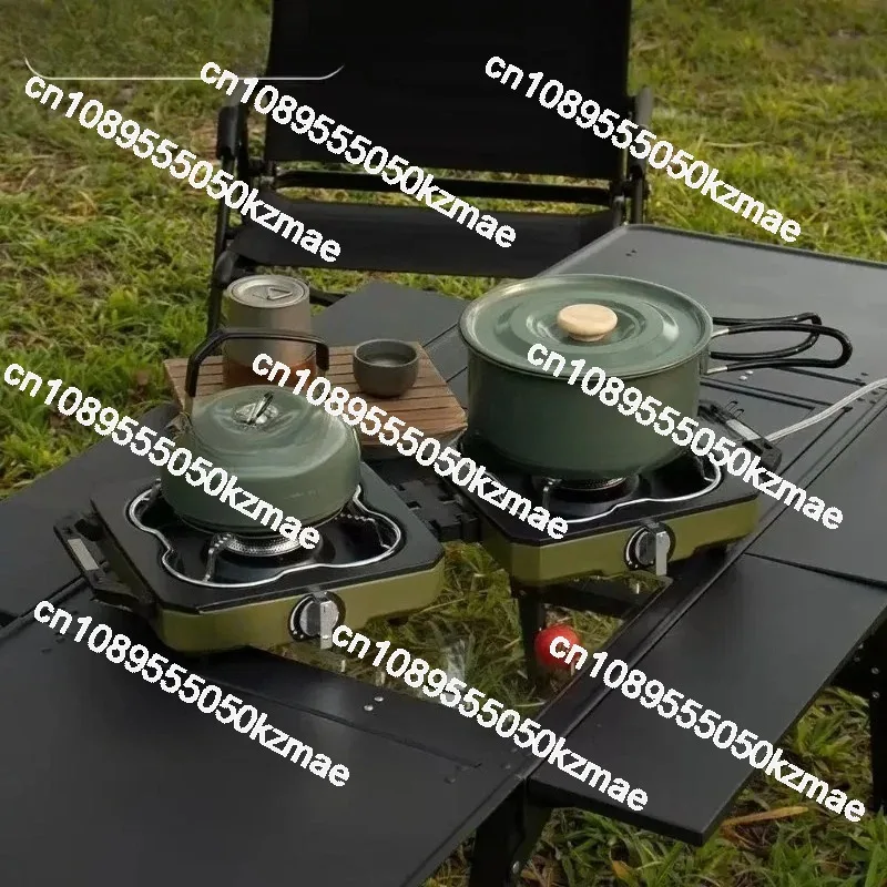 Réchaud de camping portable à  - Camping Double Cooking Stove avis et prix
