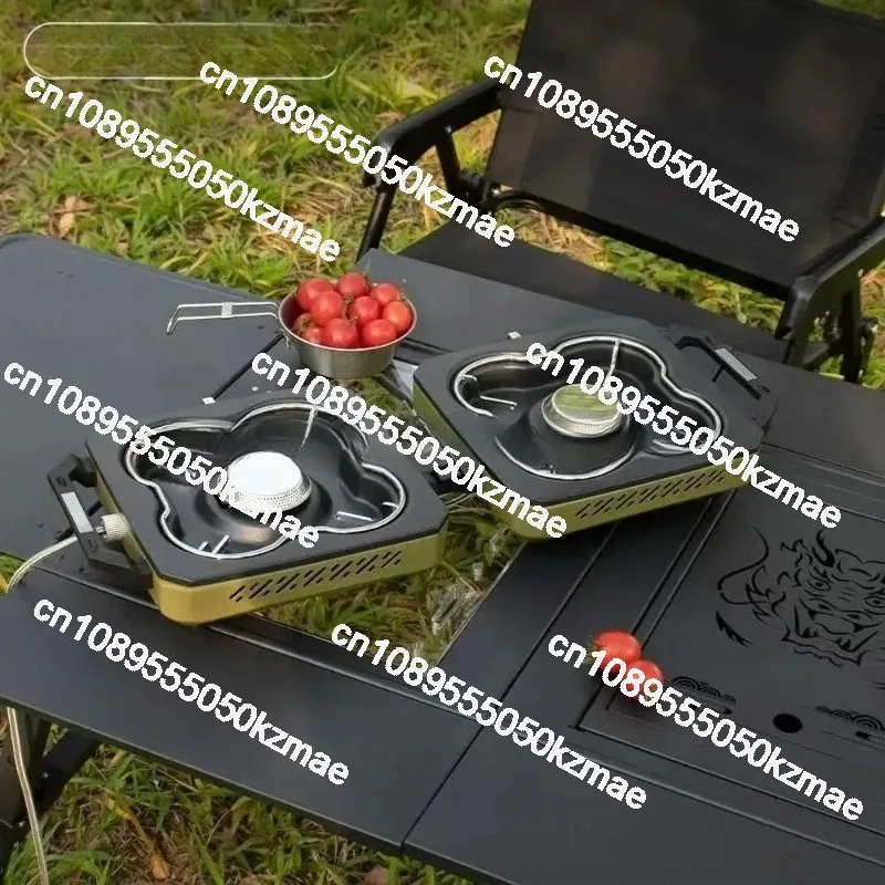 Réchaud de camping portable à  - Camping Double Cooking Stove avis et prix