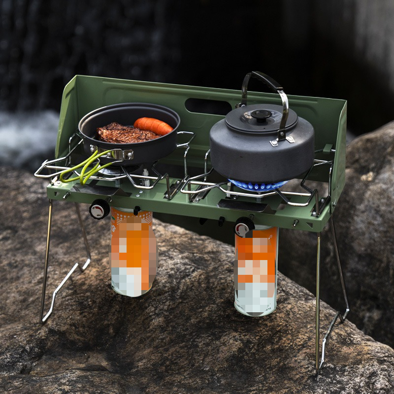 Réchaud à gaz portable d'extér - Camping Double Cooking Stove avis et prix