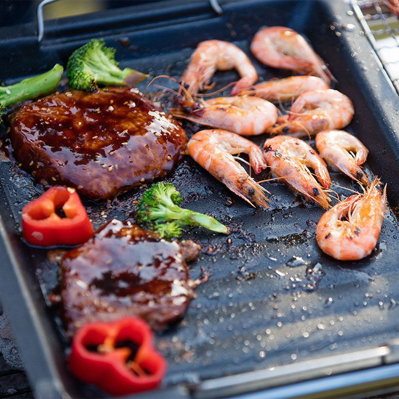 Poêle à griller carrée épaisse - Camping Cooking Equipment avis et prix