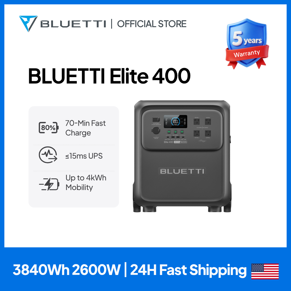 BLUETTI Elite 400 2600W 3840Wh - Camping Cooking Tin avis et prix