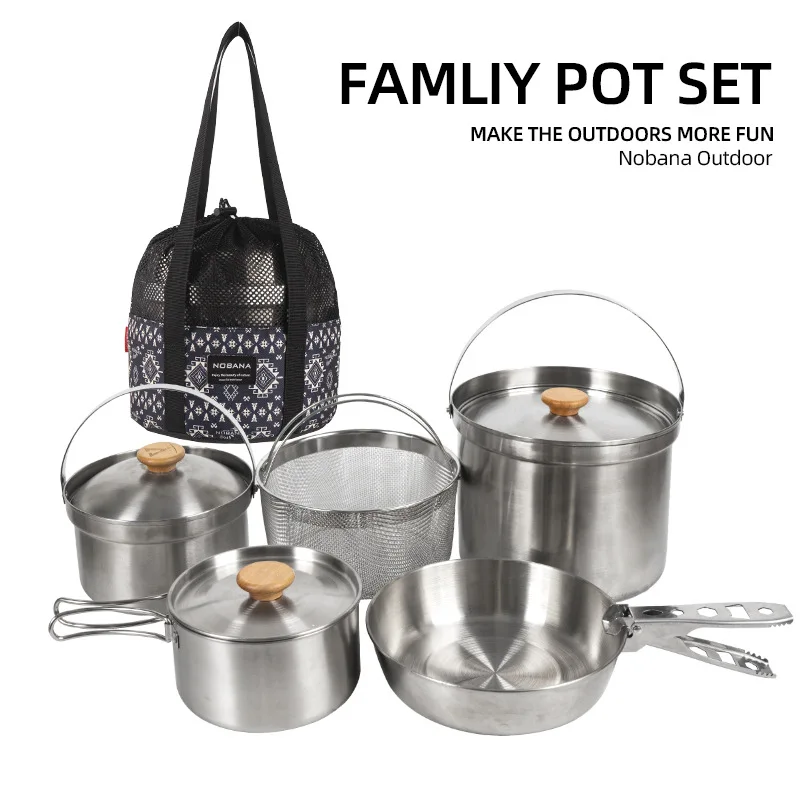 Nouvel ensemble de casseroles  - Camping Cooking Set With Bag avis et prix
