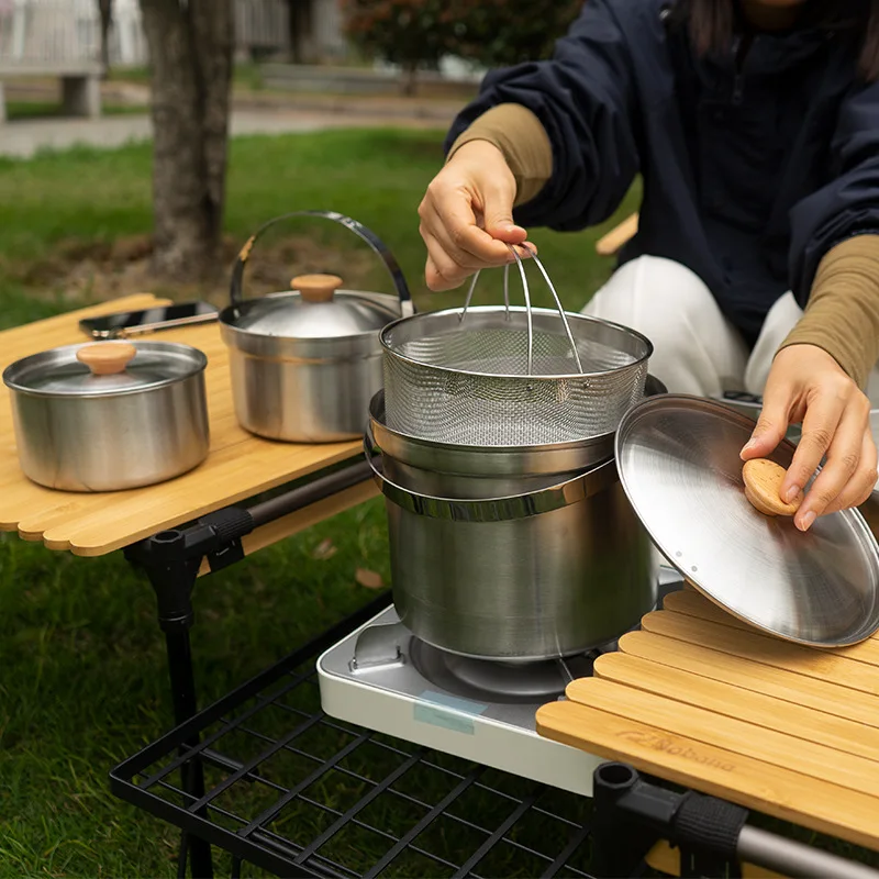 Nouvel ensemble de casseroles  - Camping Cooking Set With Bag avis et prix