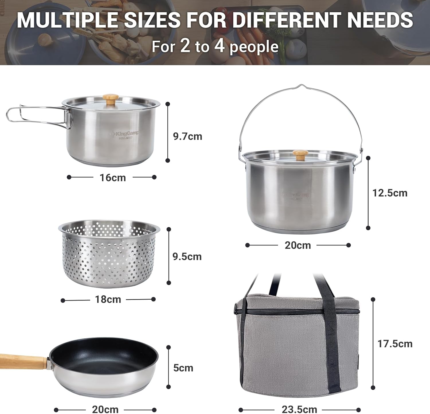Ensemble de cuisine de camping - Camping Cooking Set With Bag avis et prix