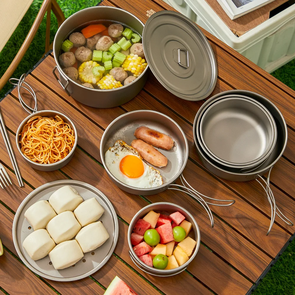 Ensemble de casseroles d'extér - Camping Cooking Set With Bag avis et prix