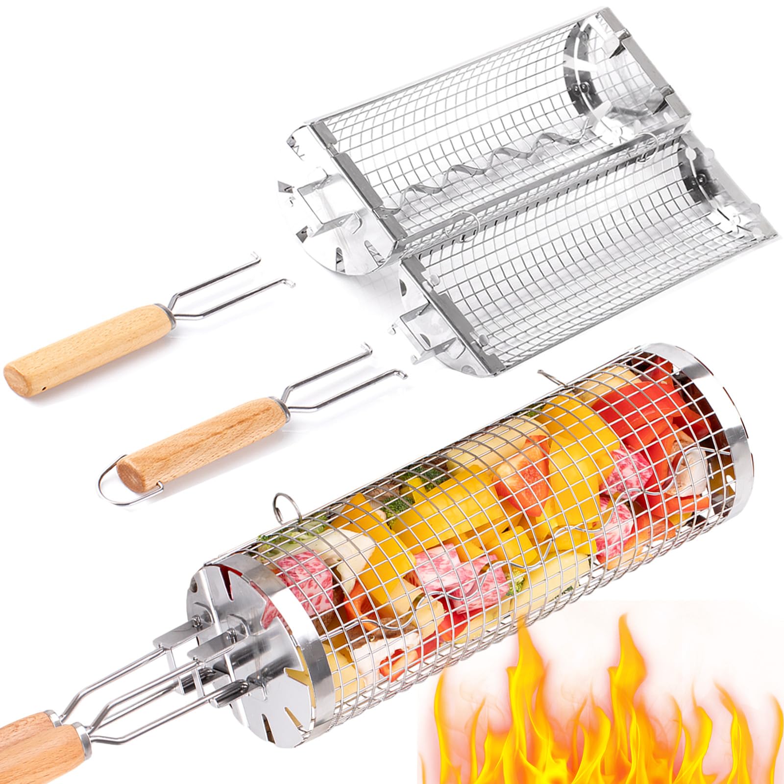 BUYYES – panier à gril roulant - Camping Cooking Youtube avis et prix